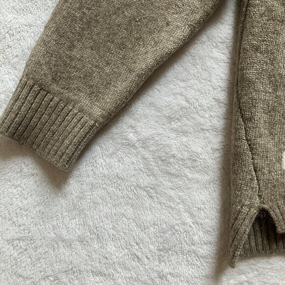 Soft Fuzzy Bunny Sweater | Approx. 2-3T | Neutral Taupe Knit | Cozy Pullover - Picture 7 of 16